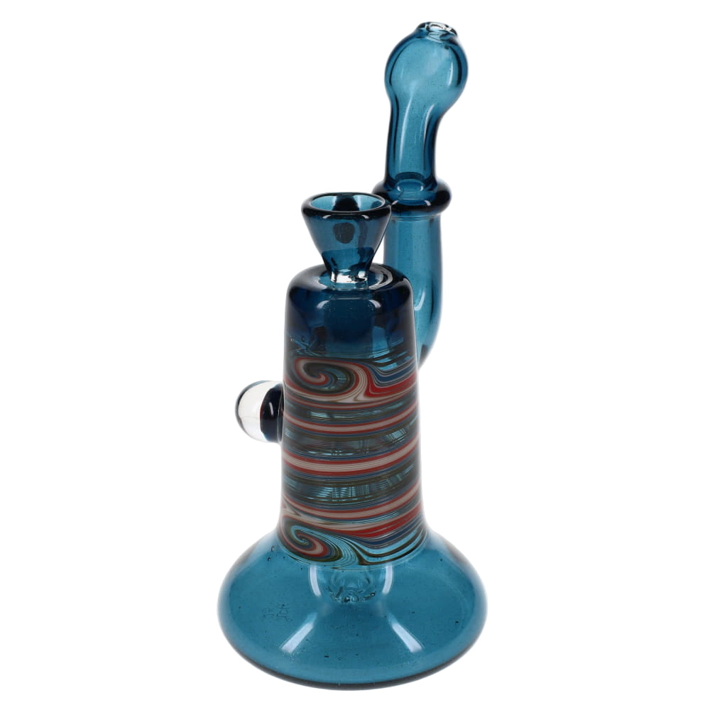 Slob Glass Dewar Bubbler - Blue Stardust w/ Grateful Dead Millie