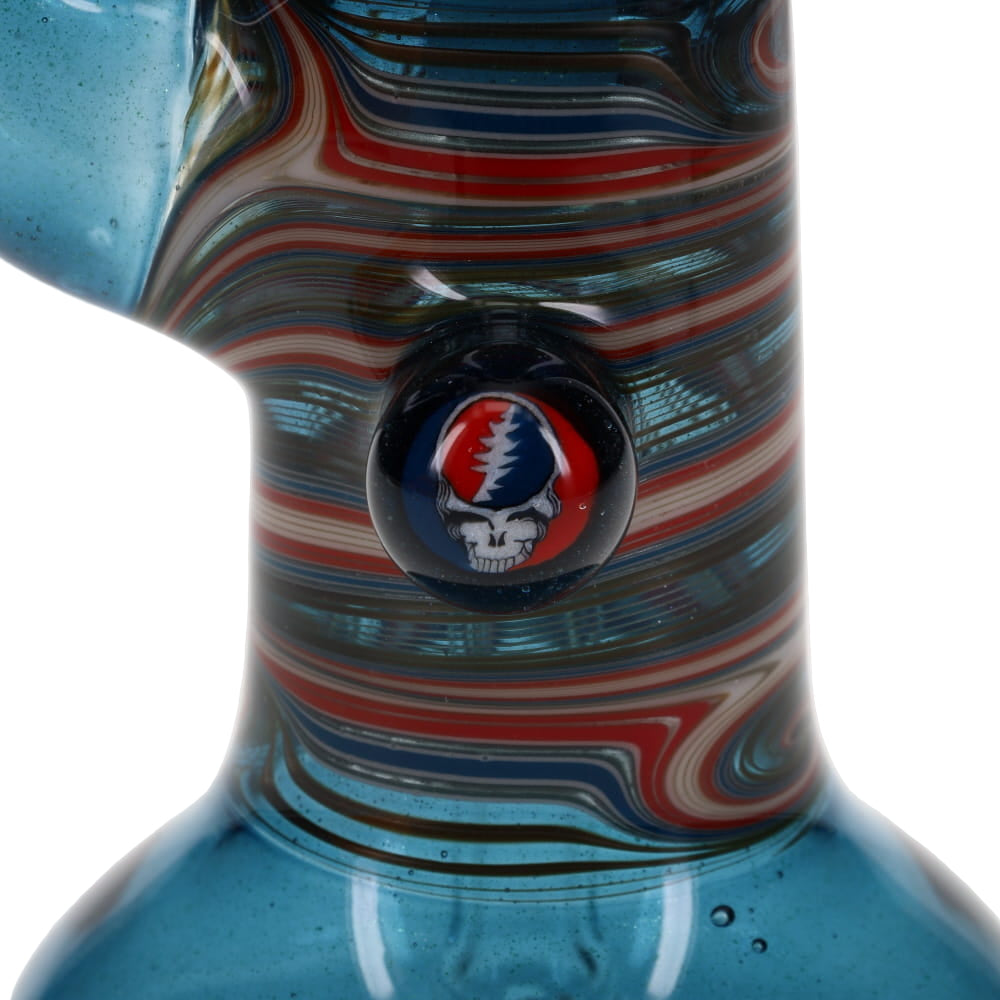 Slob Glass Dewar Bubbler - Blue Stardust w/ Grateful Dead Millie