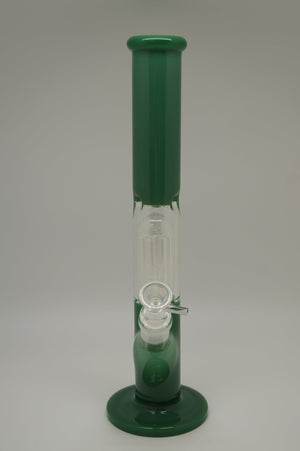Solid Color Clear Window Single Chamber Tree Perc Straight Tube