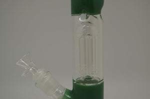Solid Color Clear Window Single Chamber Tree Perc Straight Tube