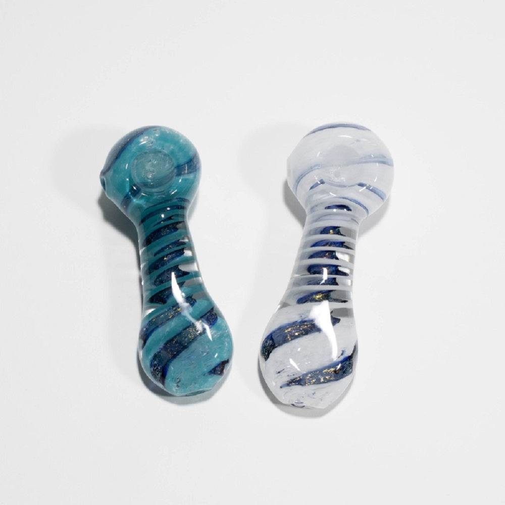 Spiral Dichro Flat Mouth Hand Pipe