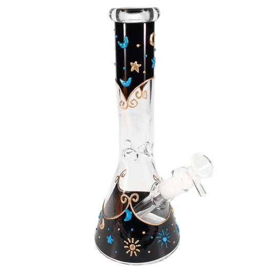 Starry Night Clay Decal Glass Beaker - 10"