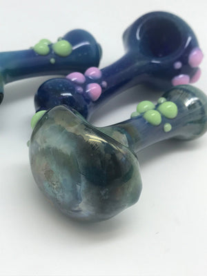 Steegee Glass Coblt Fume 3 Dot Pipe