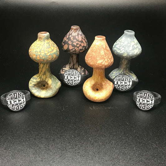 Stone Tech Glass Mushroom Pipe