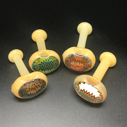 Strobel Glass Wig Wag Color Cap Pipe SALE