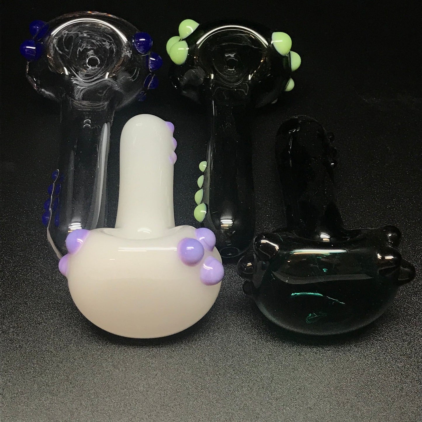 The Gurk Monster Glass Solid Colro Big Bowl Dot Pipe