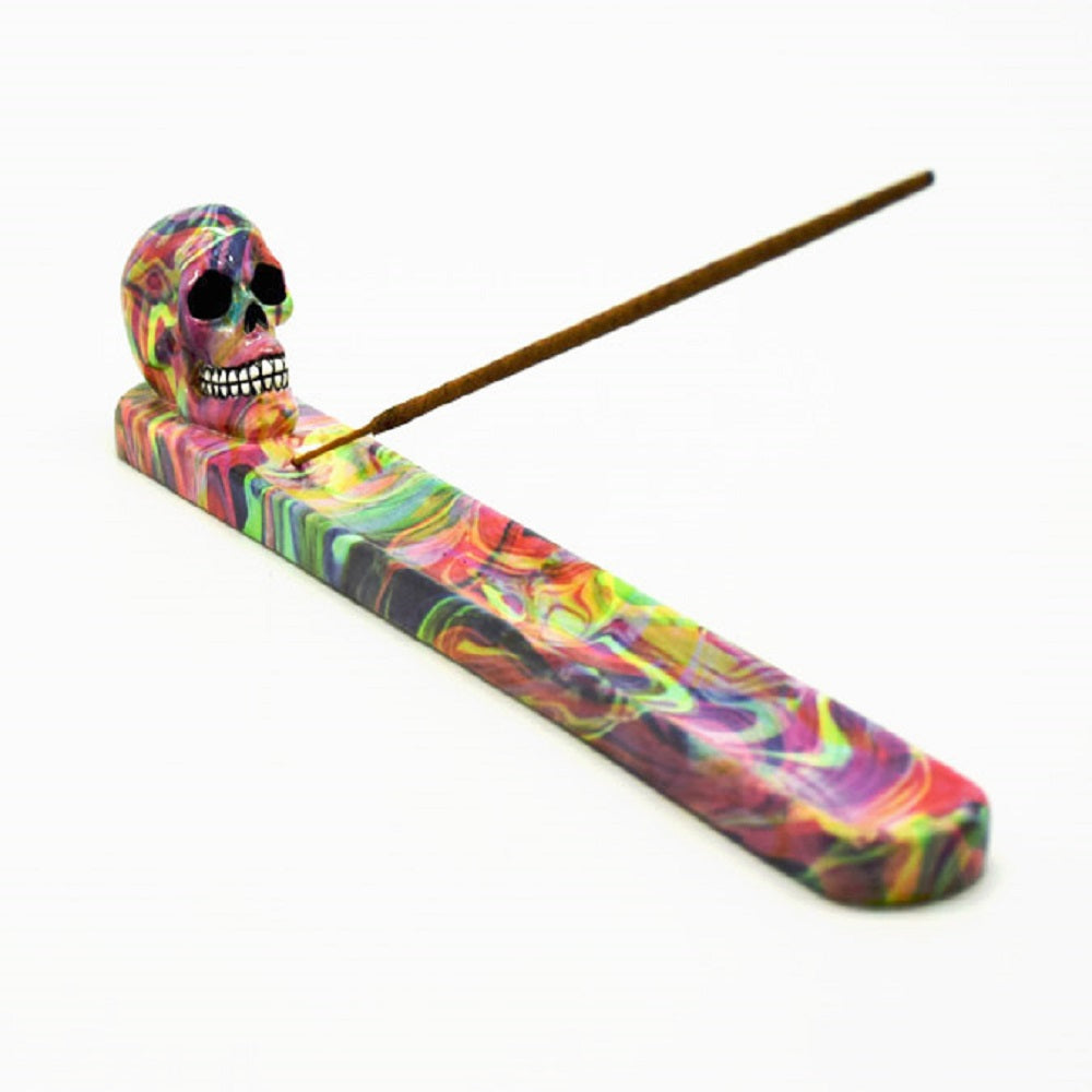 Tie Dye Skull Incense Burner