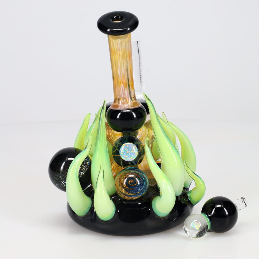 B Money Glass #15 Slyme with Case Bubbler
