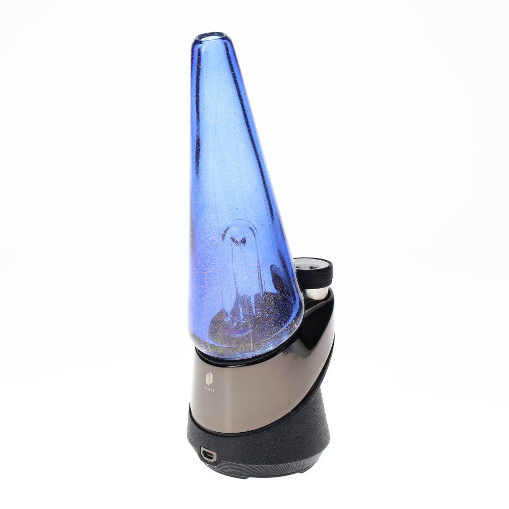 Turtle Glass Clear Blue Dichro Peak Top