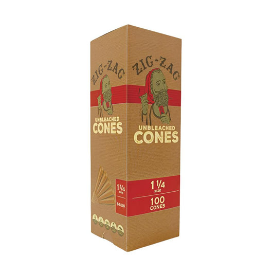 Zig Zag Unbleached 1 1/4 Cones - 100 pack