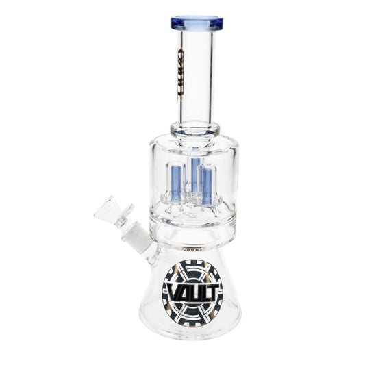 Vault Glass 3 Showerhead Perc with Color Rims Beaker - 11"