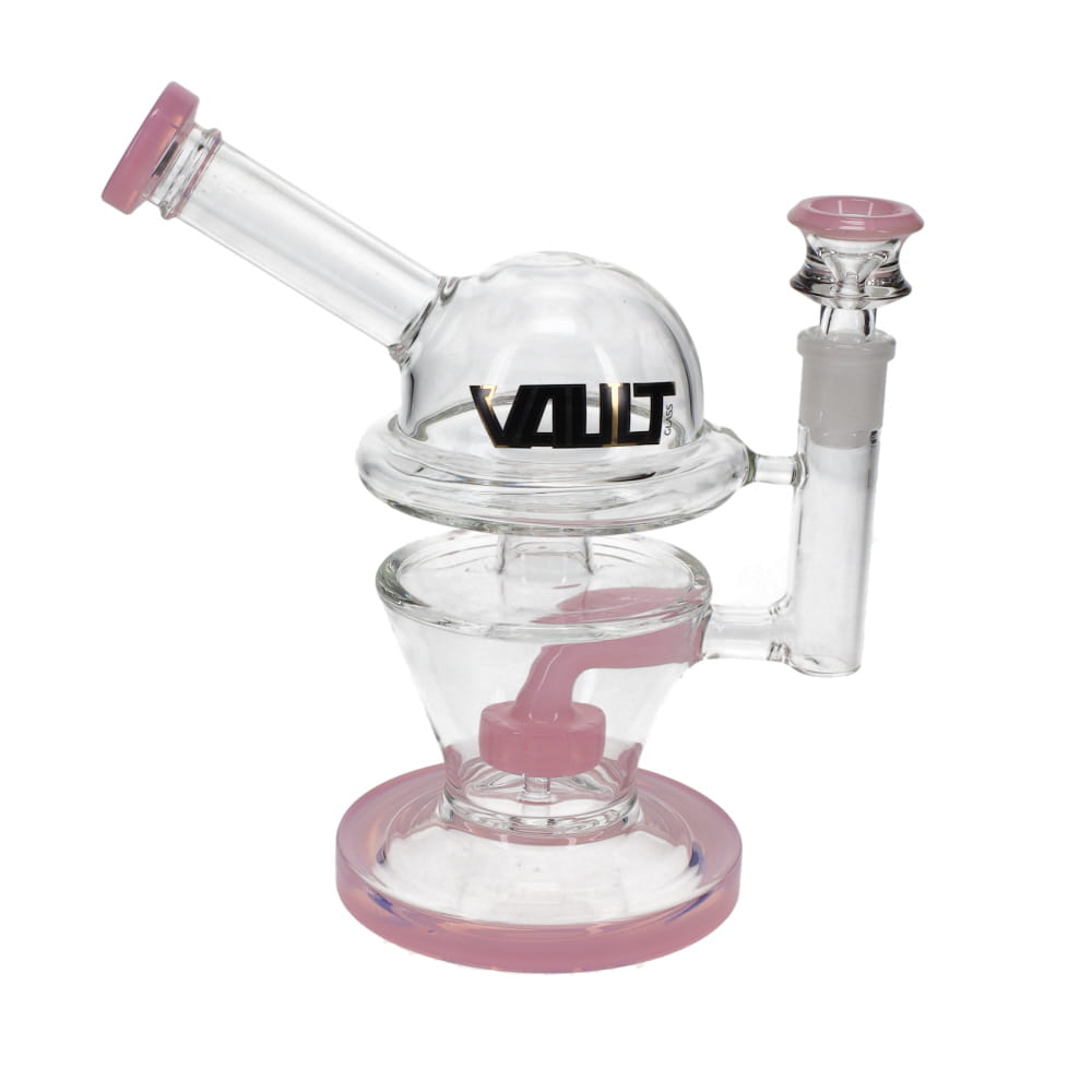 Vault Glass Saucer Tire Perc w/ Color Rims Rig - 7.5"