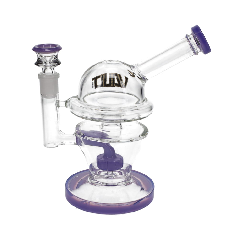 Vault Glass Saucer Tire Perc w/ Color Rims Rig - 7.5"