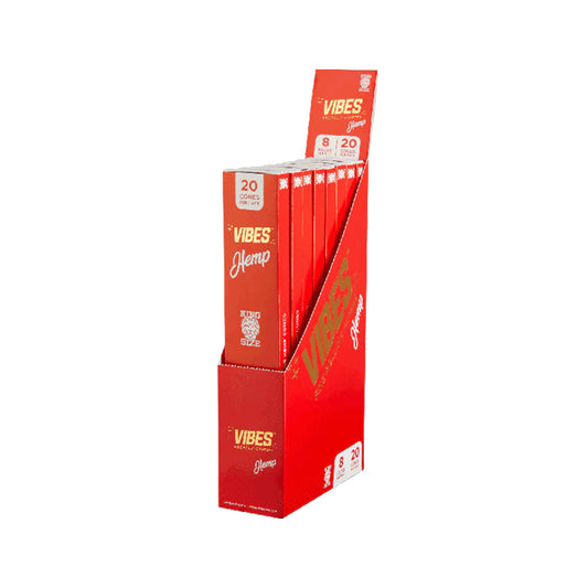 Vibes Hemp King Size Cones - 20 Pack