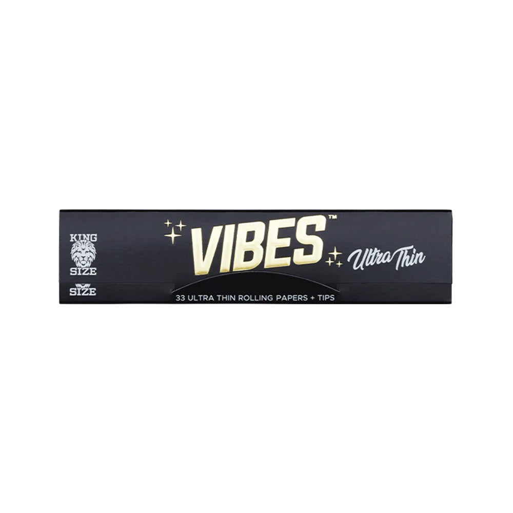 Vibes Ultra Thin King Size Rolling Papers w/ Tips