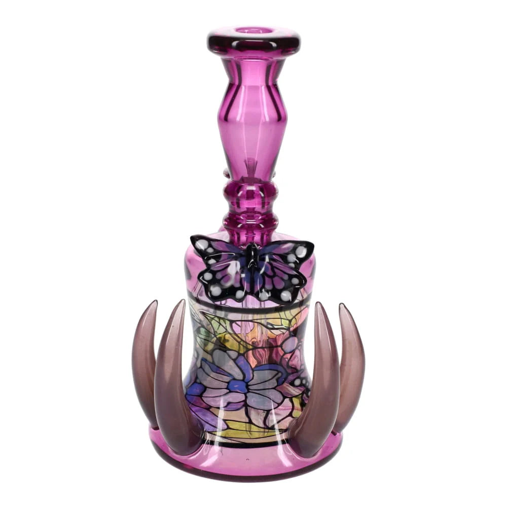 Windstar Glass Hydra Rig - Purple Butterflies