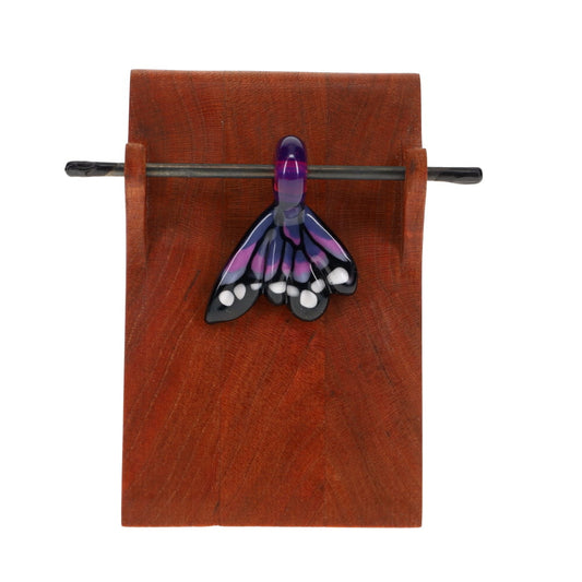 Windstar Glass Purple Butterfly Wing Pendant