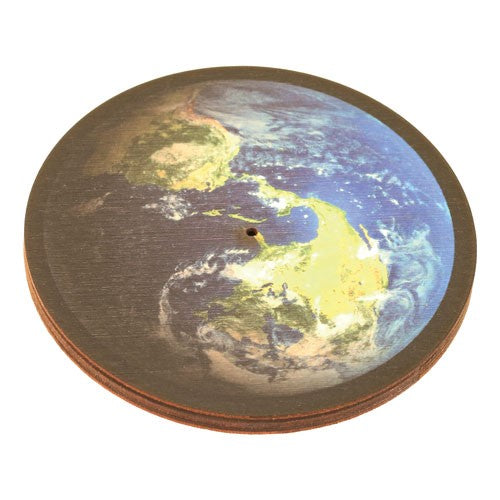 Wooden Round Earth Incense Burner SALE