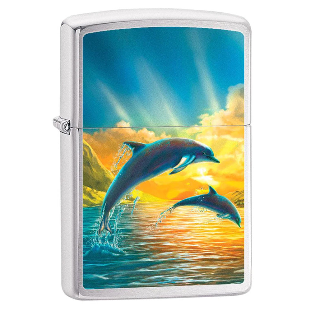 Zippo Lighter Dolphins at Sunset