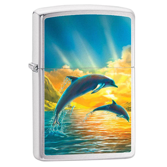 Zippo Lighter Dolphins at Sunset