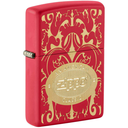 Zippo Lighter Matte Red All American Classic