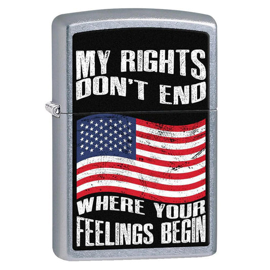 Zippo Lighter My Rights Don't End SALE