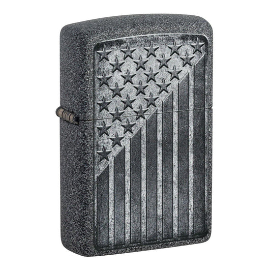 Zippo Lighter Stars and Stripes Iron Stone