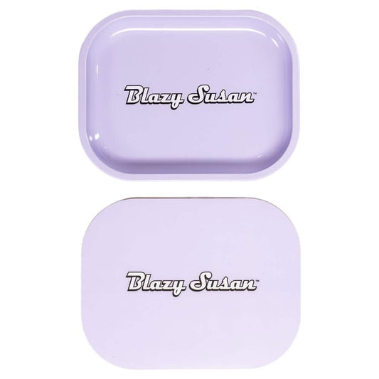 Blazy Susan Small Rolling Tray with Lid - Classic Purple