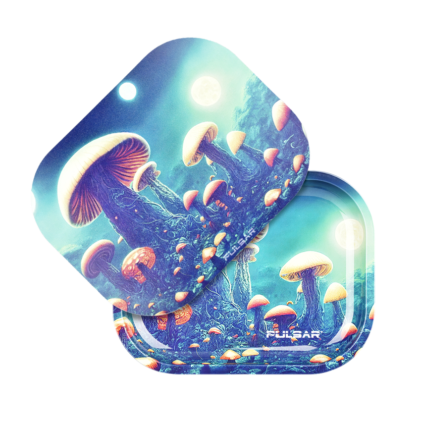 Pulsar Camper Van Shroom Mini Metal Rolling Tray with Lid