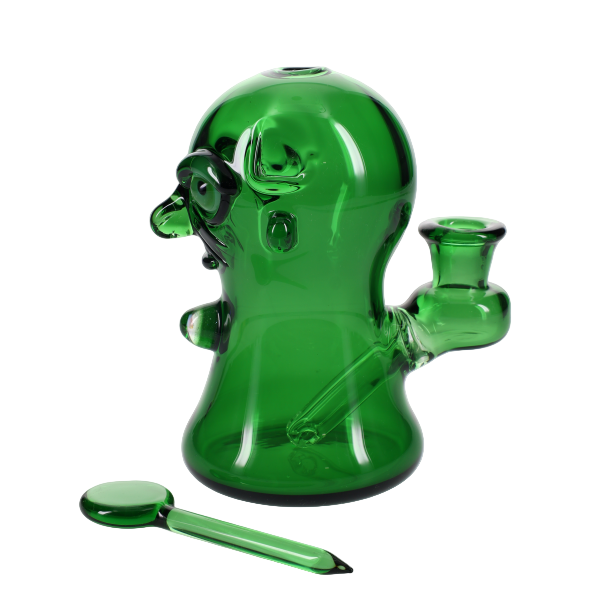 Chronic Glass Humanoid Green Bubbler