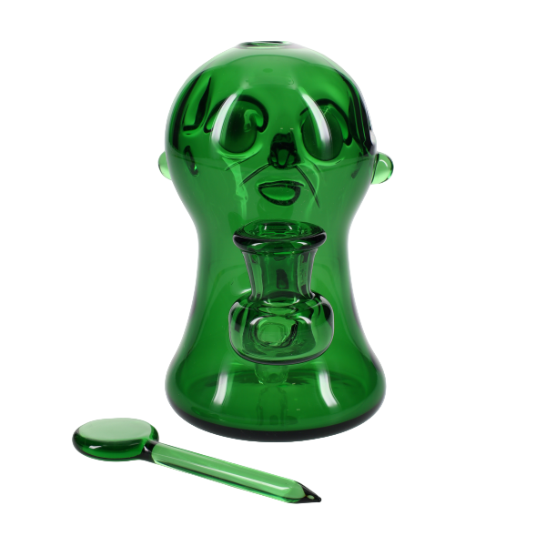 Chronic Glass Humanoid Green Bubbler