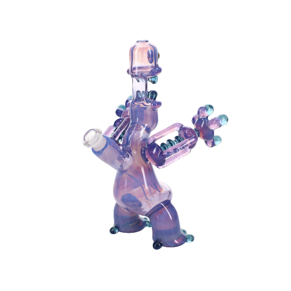 Luke Trzop Glass Bot Purple Large Bubbler