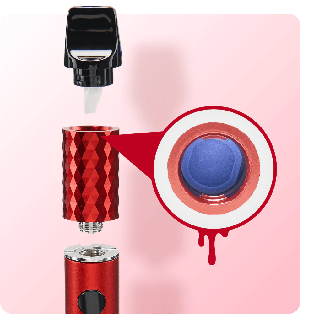 Ooze Beacon C-Core Vaporizer - Red Black