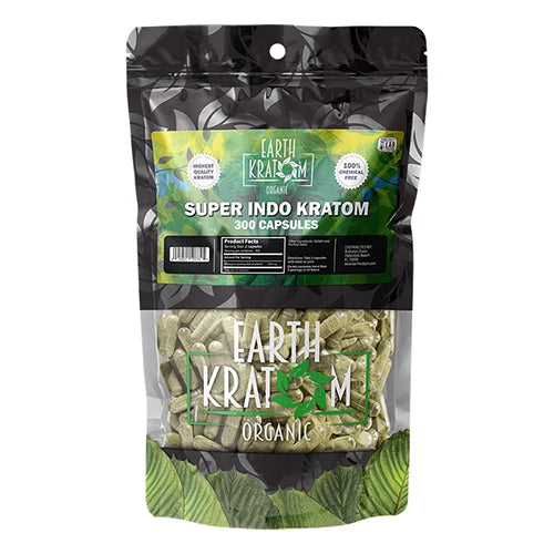 Earth Kratom Super Indo - 300 Capsules