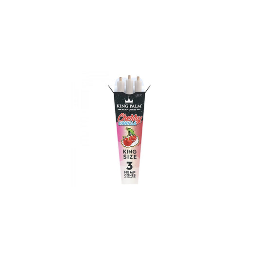 King Palm Cherry Vanilla King Size Hemp Cones 3 pack