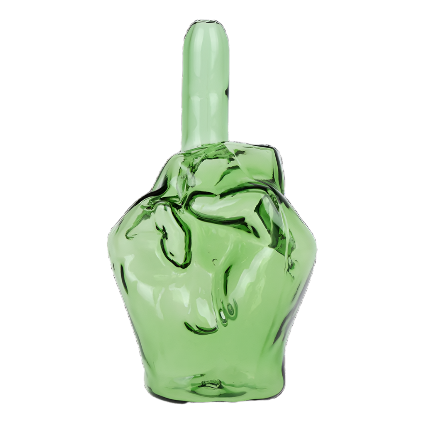 Middle Finger Glass Hand Pipe - Assorted Colors