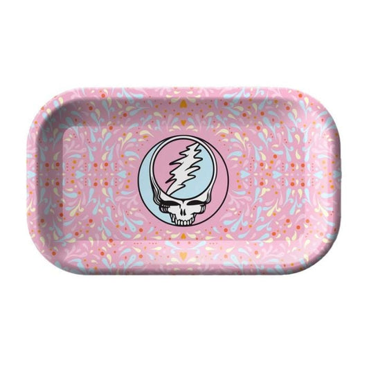 Blazy Susan x Grateful Dead Rolling Tray - Pink and Blue Steal Your Face