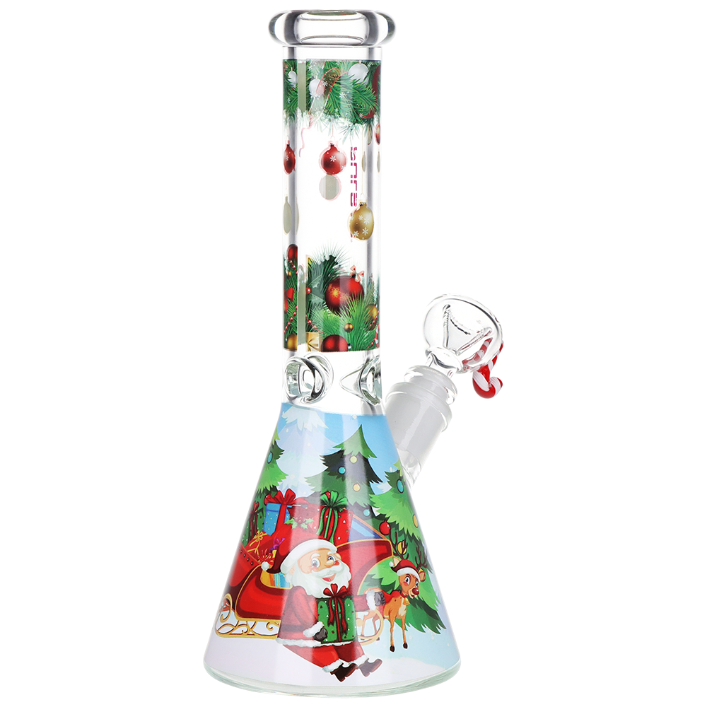 Pulsar 10" Water Pipe & Hand Pipe Set - Ho-Ho Holiday Christmas
