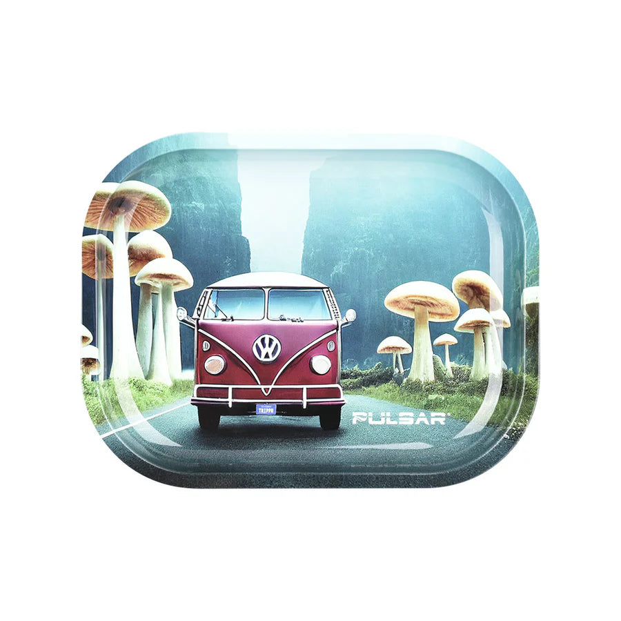 Pulsar Camper Van Shroom Mini Metal Rolling Tray with Lid