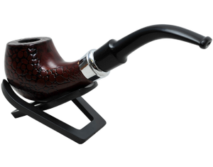 Classic Sherlock Pipe Rose Carved with Stand