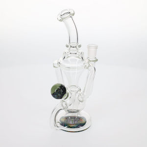 Dekal Glass Klein Recycler with Fillacello base and Dichro Marble SALE