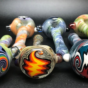 Dekal Glass Marbled Color over White with Wig Wag Cap SALE