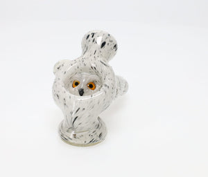 Four Winds Glass White Nesting Owl Sherlock