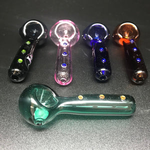 Jellyfish Glass Solid Color Sparkle Pipe