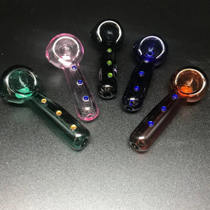 Jellyfish Glass Solid Color Sparkle Pipe