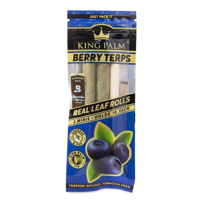 King Palm Mini Size Wraps 2 Pack - Berry Terps