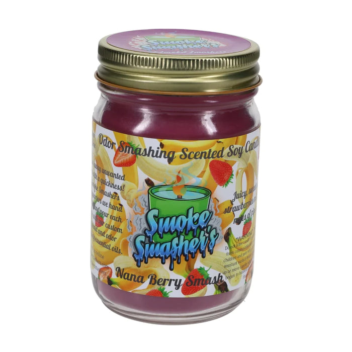 Smoke Smashers Odor Smashing Scented Soy Candle - Nana Berry Smash